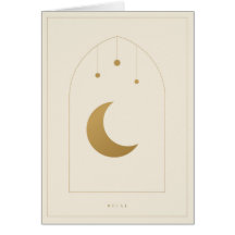 Carte en forme d'arche Croissant de Lune Crème et 