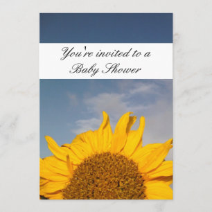 Carte en hausse de baby shower de tournesol