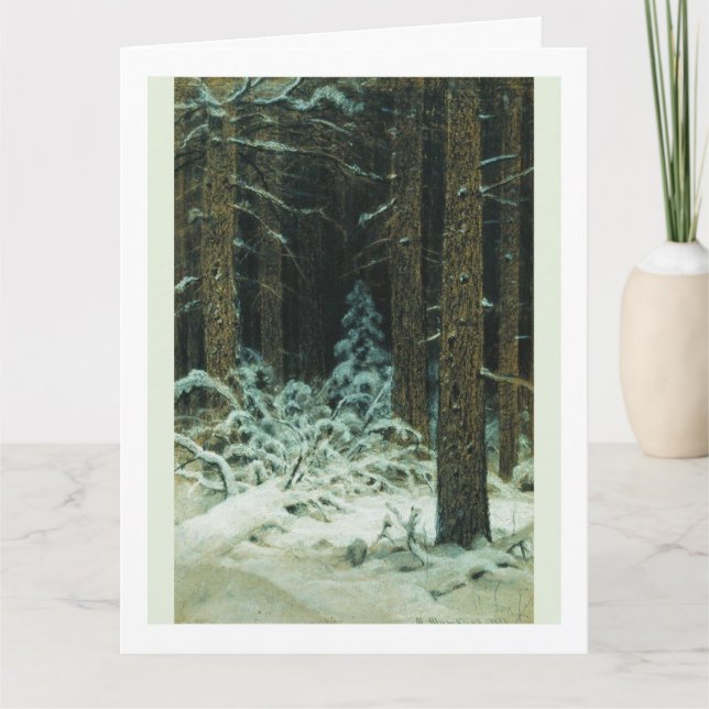 Carte EN HIVER Ivan Chichkine 1883 Noël (Devant)