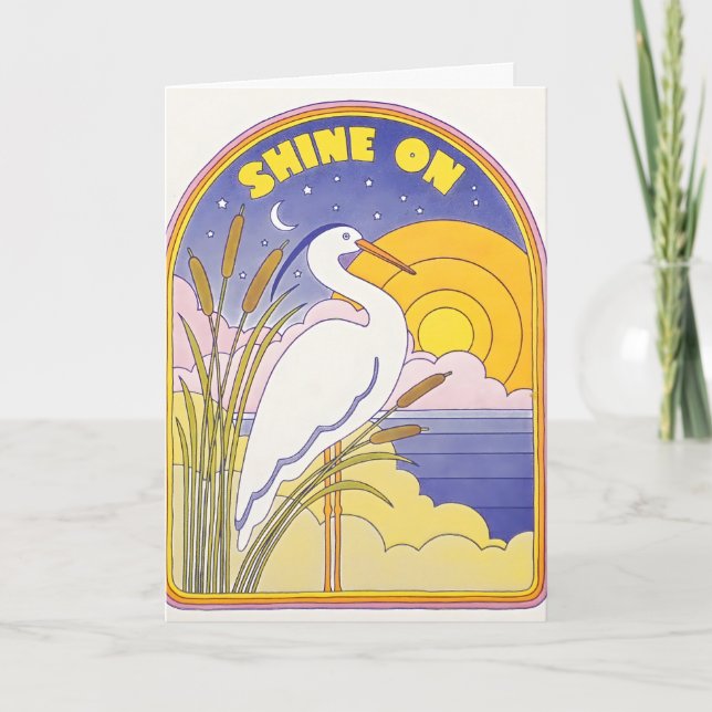 Carte en lettrepresse Shine On Heron (Devant)