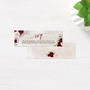 Carte en ligne RSVP de mariage rose et rouge rose