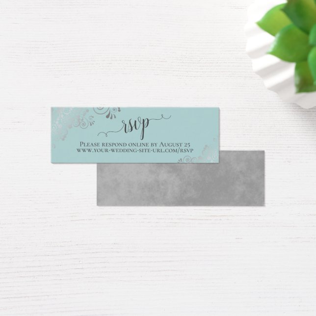 Carte en ligne RSVP Turquoise Mariage de la Monnai (Bureau)
