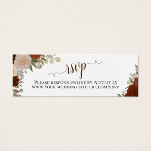 Carte en ligne Rust Orange Rose Russe Floral RSVP