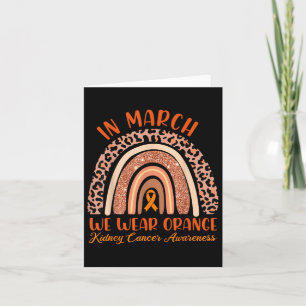 Carte En Mars Nous Portons Orange Cancer du Rein Sensibi