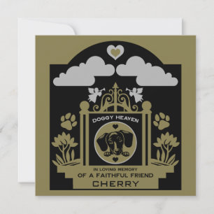 Carte En mémoire d'amour d'un Dachshund