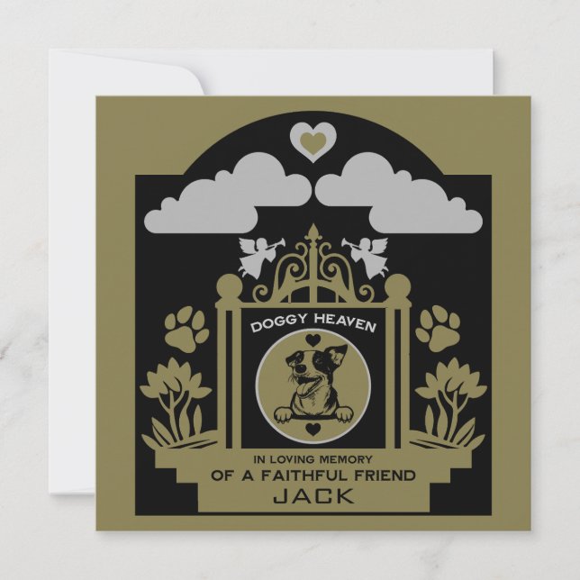 Carte En mémoire d'amour d'un Jack Russell (Devant)