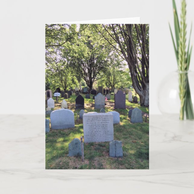 Carte En mémoire de la famille Pilgrim Howland (Devant)