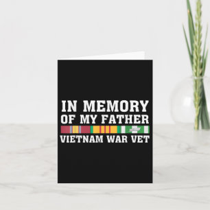 Carte En mémoire de mon père vétéran du Vietnam famille 
