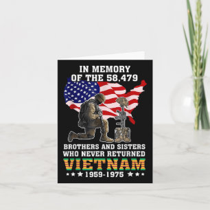 Carte En mémoire des 58479 vétérans du Vietnam debout po