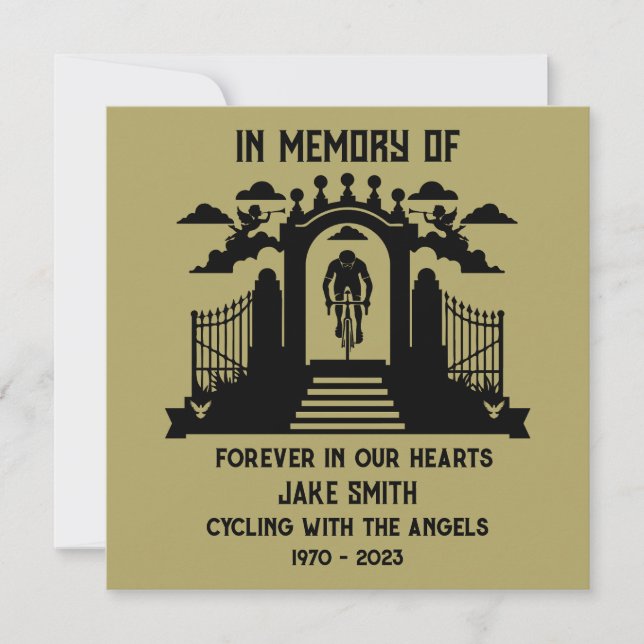 Carte En Mémoire Des Funérailles Cyclistes (Devant)