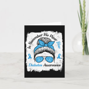 Carte En Novembre Nous Portons Bleu Messy Type de cheveu
