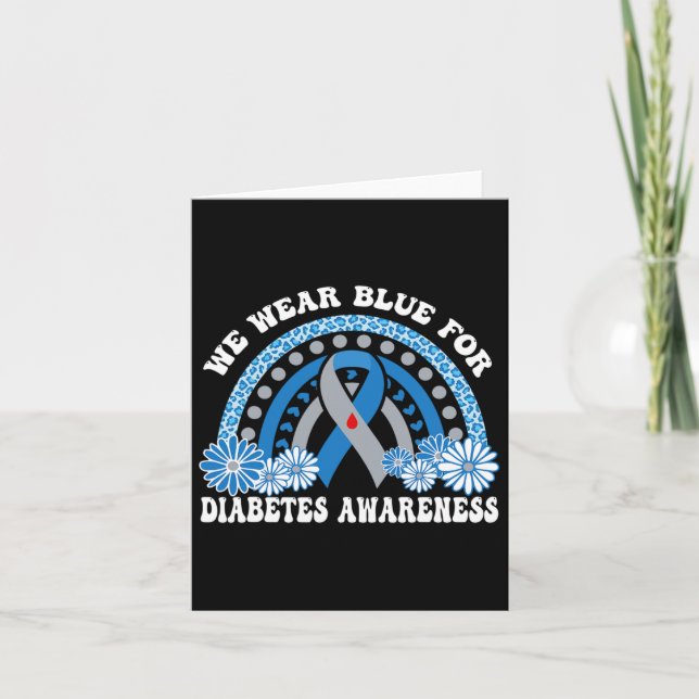 Carte En Novembre Nous Portons Blue Rainbow Diabetes Awa (Devant)