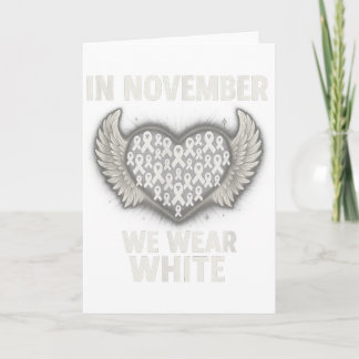 Carte En novembre, nous portons le ruban blanc de sensib