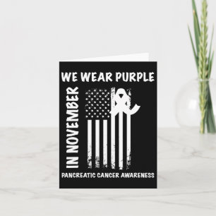 Carte En Novembre Nous Portons Violet Cancer Pancréatiqu