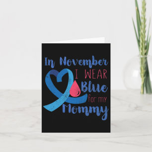 Carte En Novembre T1D Sensibilisation Ruban Bleu Pour Ma