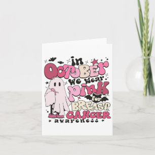 Carte En Octobre Nous Portons Du Rose Pour Halloween Can