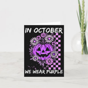 Carte En Octobre Nous Portons Du Violet Violence Conjuga