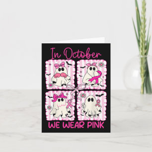 Carte En Octobre Nous Portons Le Fantôme Rose Coquette B