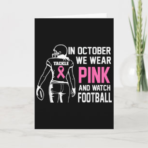 Carte En Octobre Nous Portons Le Football Rose Cancer Du