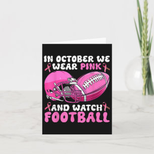 Carte En Octobre Nous Portons Le Football Rose Cancer Du