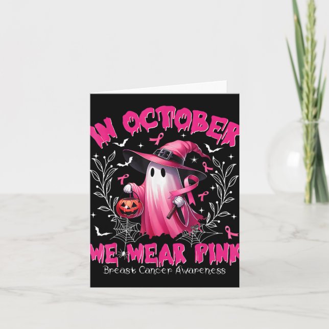 Carte En Octobre Nous Portons Le Ghost Ghost Witch Cance (Devant)
