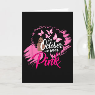 Carte En Octobre Nous Portons Le Rose Pour La Sensibilis