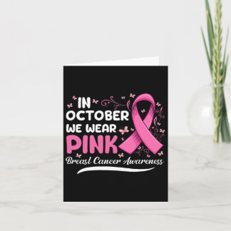 Carte En Octobre Nous Portons Le Ruban Rose Cancer Du Se