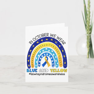 Carte En Octobre Nous Portons Le Syndrome Bleu Et Jaune 