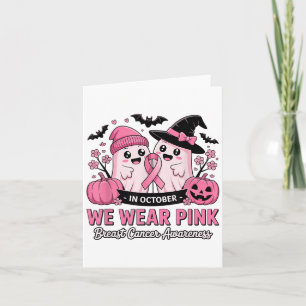 Carte En Octobre Nous Portons Nk Cute Ghost Cancer Sein