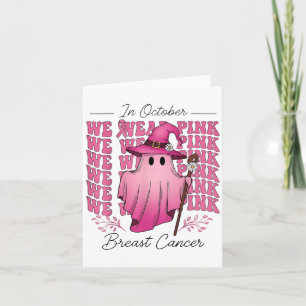 Carte En Octobre Nous Portons Nk Fantôme Sorcière Cancer