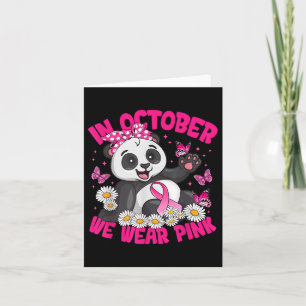 Carte En Octobre Nous Portons Pink Breast Cancer Sensibi