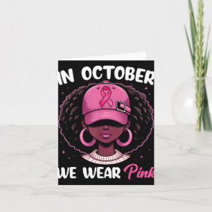 Carte En Octobre Nous Portons Pink Breast Cancer Sensibi