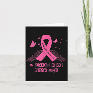 Carte En Octobre Nous Portons Pink Love Hope Faith Breas