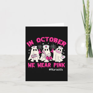 Carte En Octobre Nous Portons Pink Nurse Life Cancer du 