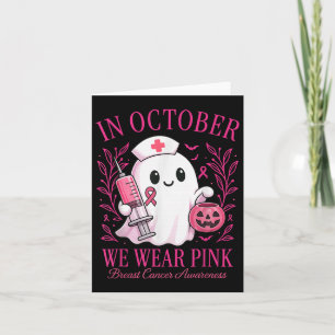 Carte En Octobre Nous Portons Pink Nurse Life Cancer du