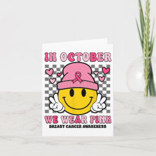 Carte En Octobre Nous Portons Pink Ribbon Ghost Hallowee