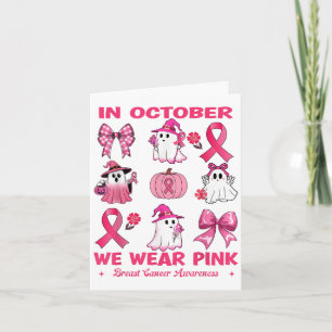 Carte En Octobre Nous Portons Rose Cancer Sein Mignons F