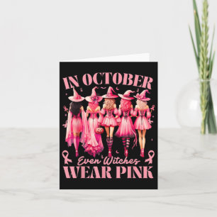 Carte En Octobre Nous Portons Rose Halloween Cancer Du S