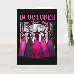 Carte En Octobre Nous Portons Rose Sorcière Effrayante H