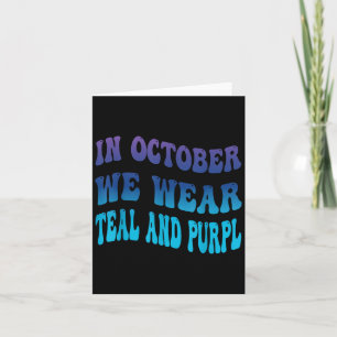 Carte En Octobre Nous Portons Turquoise & Purpl Suic