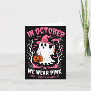 Carte En Octobre Portez Rose Sorcière Fantôme Cancer du 