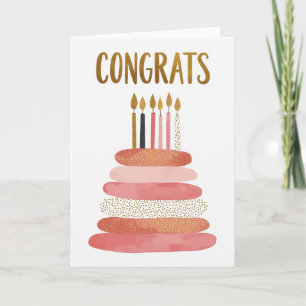 Carte en or rose pour anniversaire doux