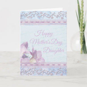 Carte en pastel florale molle du jour de mère de