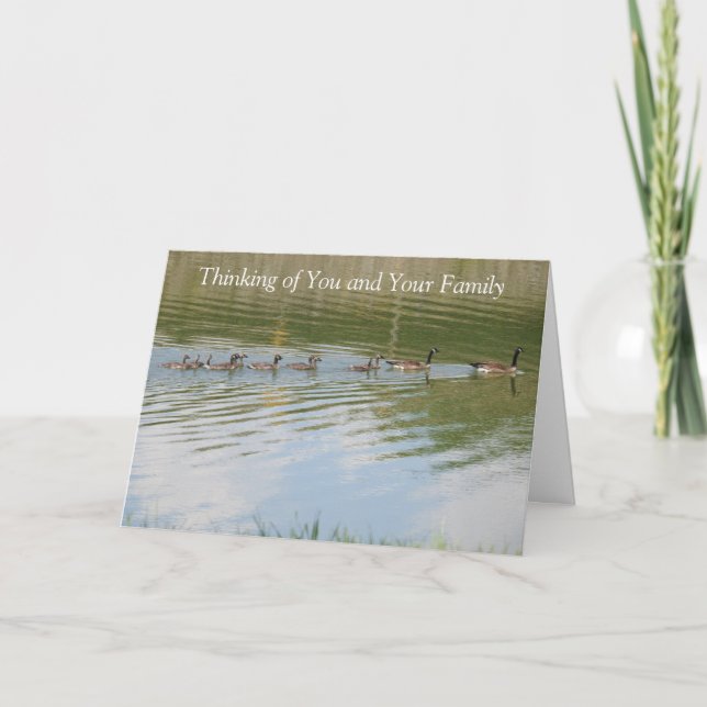 Carte En pensant à vous et votre famille (Devant)