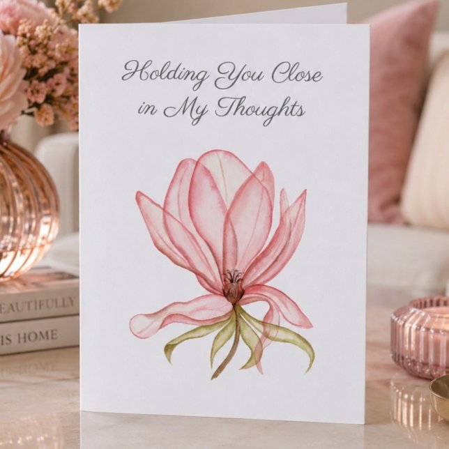 Carte En pensant à vous Magnolia Rose (Créateur téléchargé)