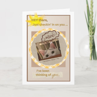 Carte En pensant à vous : Miaou=Vous