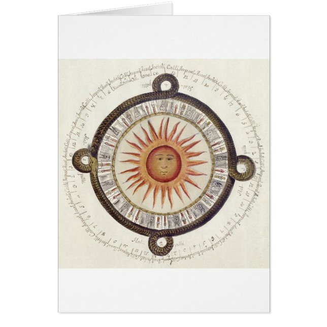 Carte en pierre solaire Aztec (Devant)