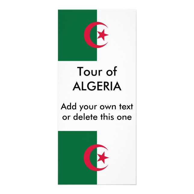 Carte en rack avec Drapeau d'Algérie (Devant)