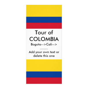 Carte en rack avec drapeau de la Colombie