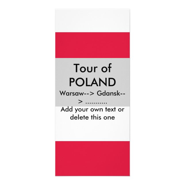 Carte en rack avec drapeau de Pologne (Devant)